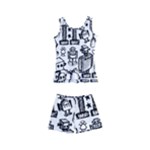 Robot Crowd Kids  Boyleg Swimsuit