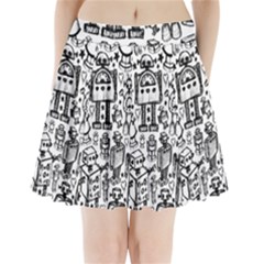 Robot Crowd Pleated Mini Skirt from ArtsNow.com