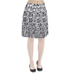 Robot Crowd Pleated Skirt