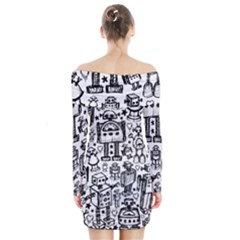 Long Sleeve Off Shoulder Dress 