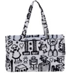Robot Crowd Canvas Work Bag