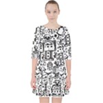 Robot Crowd Pocket Dress