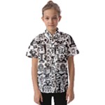 Robot Crowd Kids  Short Sleeve Shirt