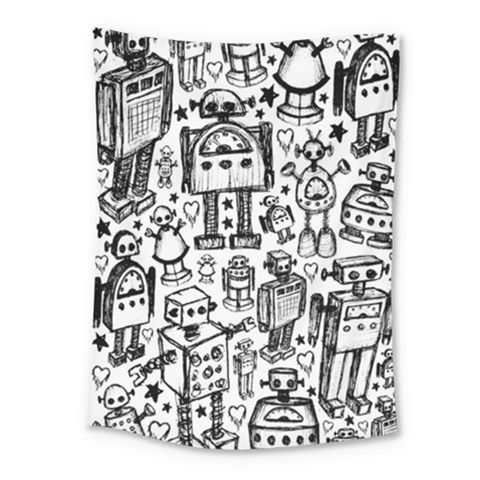 Robot Crowd Medium Tapestry from ArtsNow.com