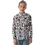 Robot Crowd Kids  Long Sleeve Shirt