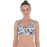 Robot Crowd Cross String Back Sports Bra