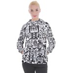 Robot Crowd Women s Hooded Pullover
