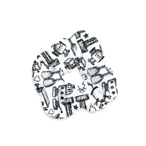 Robot Crowd Velvet Scrunchie from ArtsNow.com