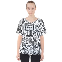 V-Neck Dolman Drape Top 