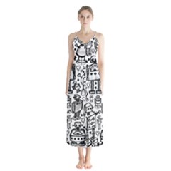 Button Up Chiffon Maxi Dress 