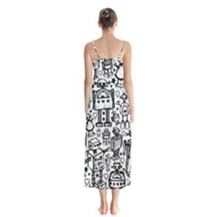 Button Up Chiffon Maxi Dress 