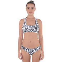 Robot Crowd Cross Back Hipster Bikini Set from ArtsNow.com