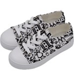 Robot Crowd Kids  Low Top Canvas Sneakers