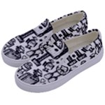 Robot Crowd Kids  Canvas Slip Ons
