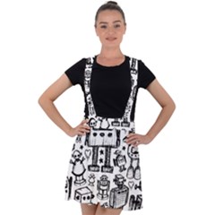 Velvet Suspender Skater Skirt 