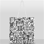 Robot Crowd Full Print Rope Handle Tote (Large)