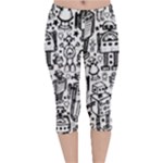 Robot Crowd Velvet Capri Leggings 