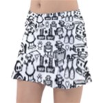 Robot Crowd Classic Tennis Skirt