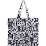 Robot Crowd Canvas Travel Bag