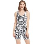 Robot Crowd Women s Wrestling Singlet