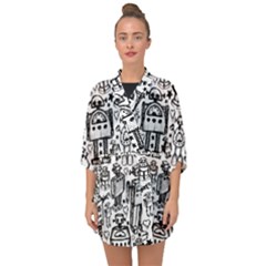 Half Sleeve Chiffon Kimono 