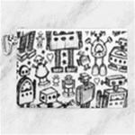Robot Crowd Canvas Cosmetic Bag (XL)