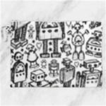 Robot Crowd Canvas Cosmetic Bag (XXL)