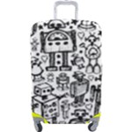 Robot Crowd Luggage Cover (Large)