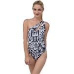 Robot Crowd To One Side Swimsuit