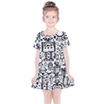 Robot Crowd Kids  Simple Cotton Dress