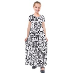 Kids  Short Sleeve Maxi Dress 