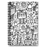 Robot Crowd 5.5  x 8.5  Notebook