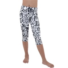 Kids  Lightweight Velour Capri Leggings  