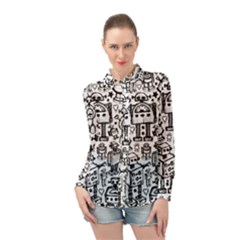 Long Sleeve Chiffon Shirt 
