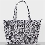 Robot Crowd Back Pocket Shoulder Bag 