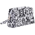 Robot Crowd Wristlet Pouch Bag (Large)
