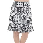 Robot Crowd Fishtail Chiffon Skirt