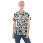 Robot Crowd Women s Short Sleeve Pocket Shirt