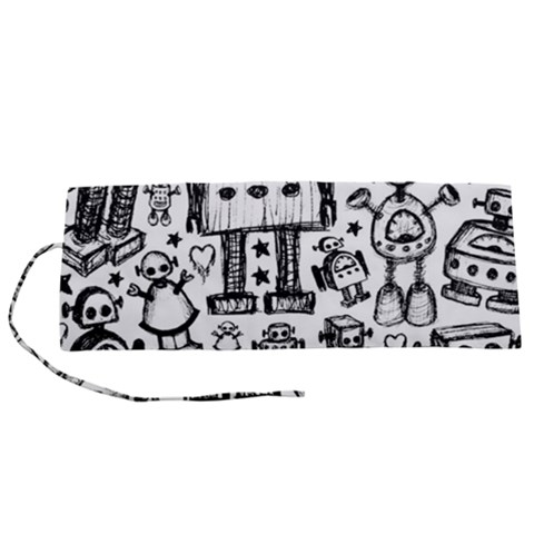 Robot Crowd Roll Up Canvas Pencil Holder (S) from ArtsNow.com