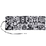 Robot Crowd Roll Up Canvas Pencil Holder (M)