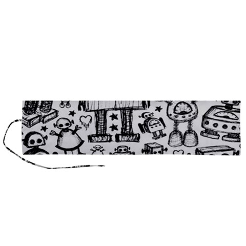 Robot Crowd Roll Up Canvas Pencil Holder (L) from ArtsNow.com