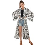 Robot Crowd Maxi Kimono