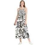 Robot Crowd Boho Sleeveless Summer Dress
