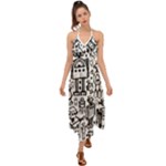 Robot Crowd Halter Tie Back Dress 