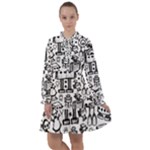 Robot Crowd All Frills Chiffon Dress