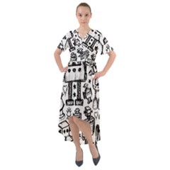 Front Wrap High Low Dress 
