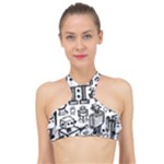 Robot Crowd High Neck Bikini Top