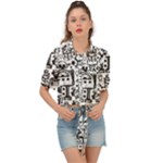 Robot Crowd Tie Front Shirt 