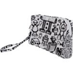 Robot Crowd Wristlet Pouch Bag (Small)