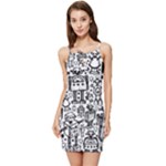 Robot Crowd Summer Tie Front Dress